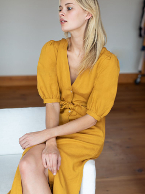 Bea Dress - Golden Wheat