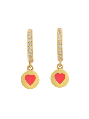 Enamel Love Midi Hoops