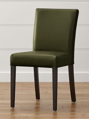 Lowe Olive Leather Dining Chair