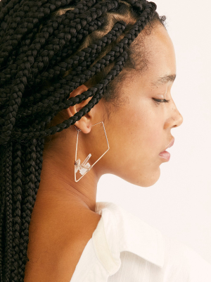 Mint Geode Threader Earrings