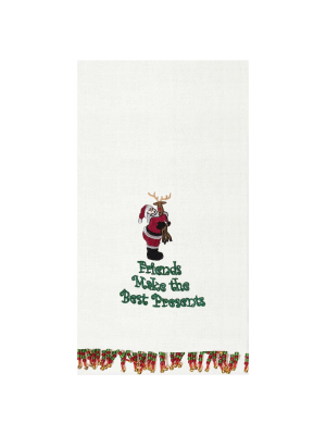 C&f Home Friends Make Best Presents Hemstitch Guest Towel