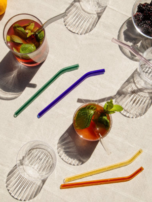 Poketo Glass Straws In Cool Set