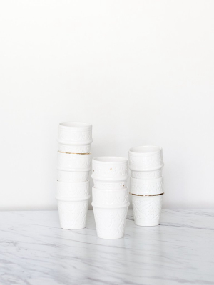 Moroccan Ceramic Cup - White