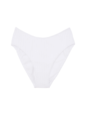 Ulla Bikini Bottom White Rib