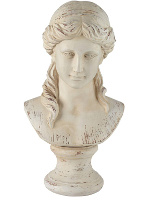 Kensington Hill Classic Greek 17 1/2" High Antique White Bust Sculpture