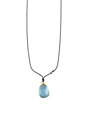 Aqua Marine & 18kt Gold Necklace