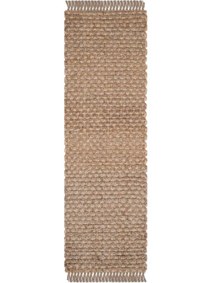 Natural Fiber Tassel Natural Runner Rug