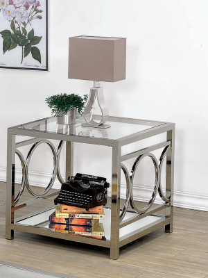 Nora End Table Chrome - Iohomes