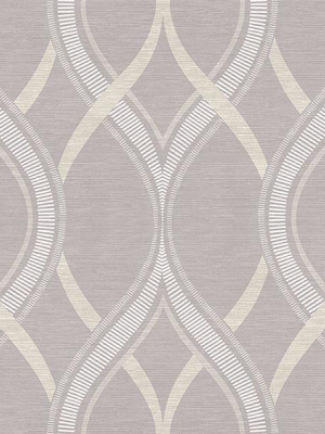 Frequency Lavender Ogee Wallpaper From The Symetrie Collection By Brewster Home Fashions