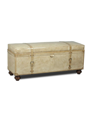 Leather Trunk/bench, Pearl Leather