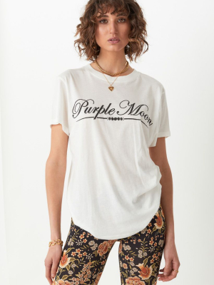 Purple Moon Organic Boyfriend Tee - Off White