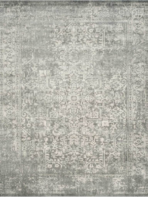 Evoke Oriental Silver/ivory Area Rug