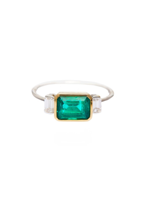 Emerald & Diamond Forever Ring
