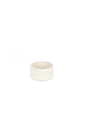 White Stoneware Napkin Ring