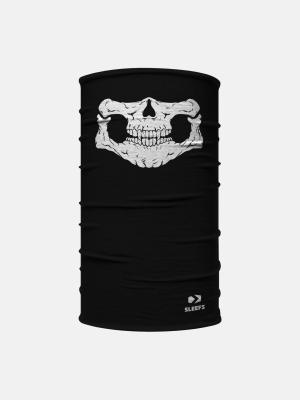 Vampire Skull White Neck Gaiter