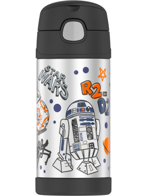 Thermos 12oz Star Wars Funtainer Water Bottle - Black