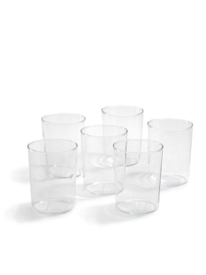 Narrow German Glass Cup Set Of 6