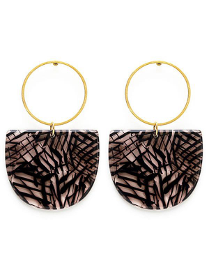 Mod Earrings: Black Lines