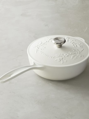 Le Creuset Signature Cast-iron Holly Embossed Saucier