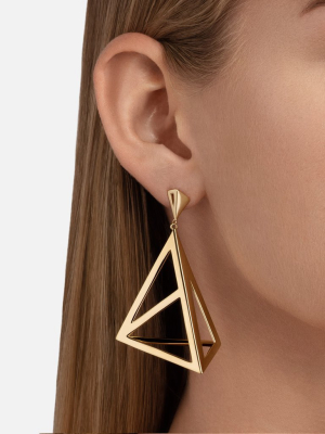 Apex Earrings, Gold