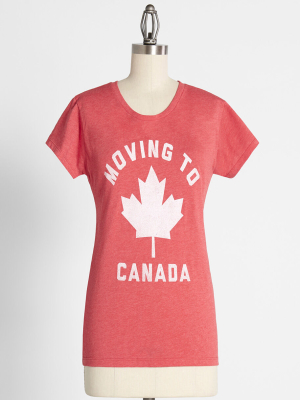 Moving To Canada Graphic Tee