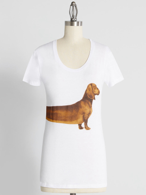 Ask Me About My Weiner Dog Graphic Tee