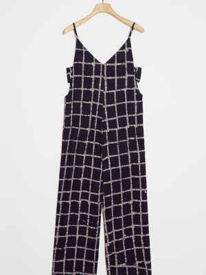 Calista Windowpane Jumpsuit