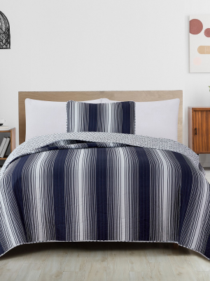 Great Bay Home Ombre Striped Reversible Quilt Set