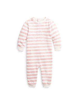 Bear Striped Terry Coverall