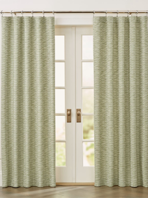 Desmond Green Cotton Curtain Panel