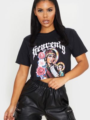 Black Heavenly Crop T-shirt