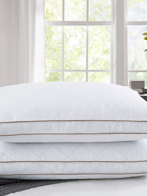 Puredown Quilted Down Feather Bed Pillow