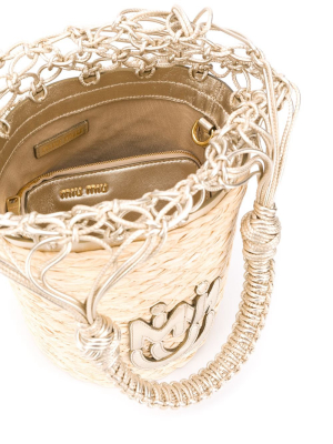 Miu Miu Mesh Detail Bucket Bag