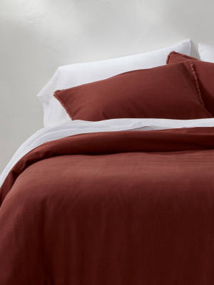 Heavyweight Linen Blend Duvet & Pillow Sham Set - Casaluna™