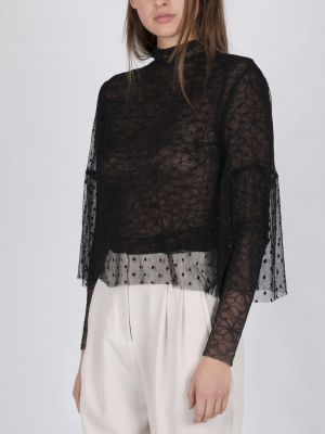 Kara Lace Top Black