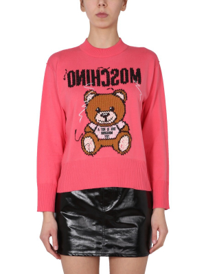 Moschino Teddy Bear Inside Out Sweater