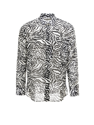 Saint Laurent Zebra Printed Shirt