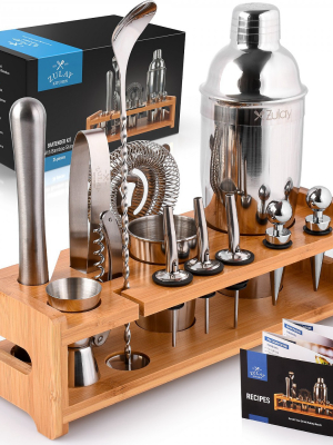 Zulay Kitchen 24-piece Stainless Steel Bartender Set Kit