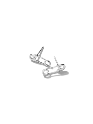 Tiny Safety Pin Earrings