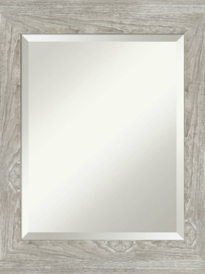 22" X 26" Dove Graywash Framed Bathroom Vanity Wall Mirror - Amanti Art
