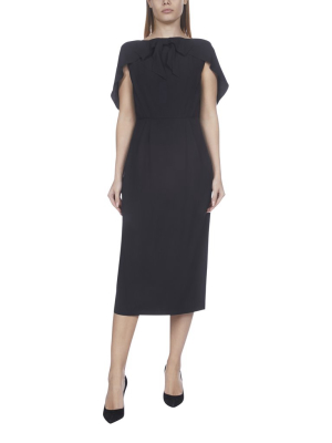 Prada Draped Back Midi Dress