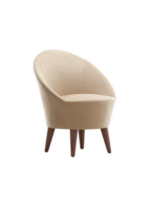 Lady Lounge Chair With Wood Base By Tonon