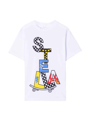 Stella Mccartney Kids Skate Print Oversized T-shirt