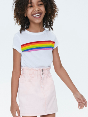 Girls Paperbag Denim Skirt (kids)