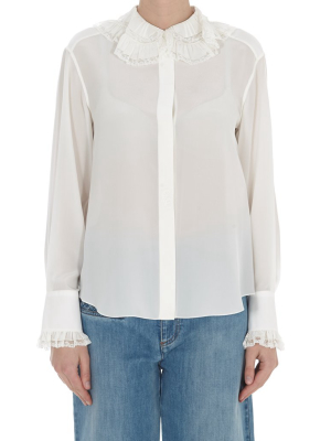 Chloé Ruffle Collar Blouse