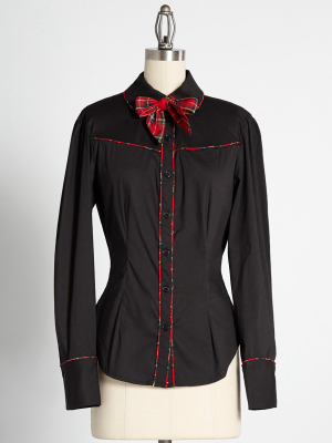 Tied-up In The Know Blouse