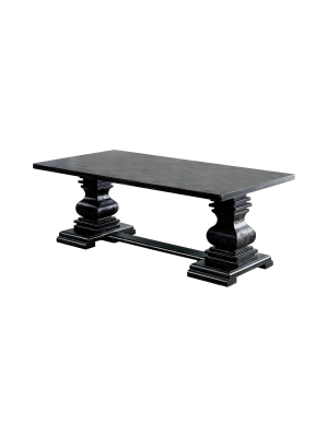 Manson Trestle Coffee Table Black - Iohomes