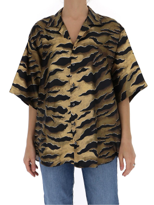 Dsquared2 Tiger Print Boyfriend Style Shirt