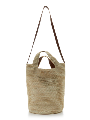 Tall Straw Tote Bag