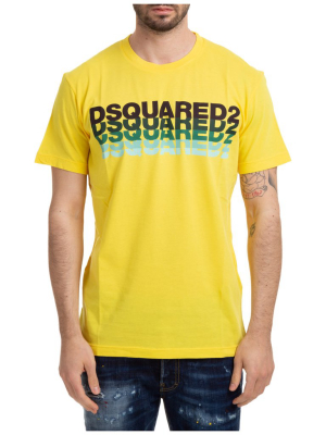 Dsquared2 Layered Logo Print Crewneck T-shirt